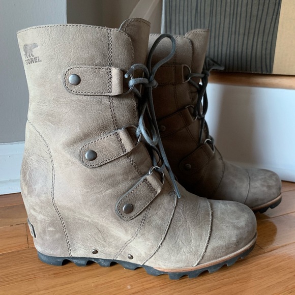 🚫SOLD🚫 Sorel Joan of Arctic Wedge Boot Leather Waterproof sz 10 - Picture 1 of 5